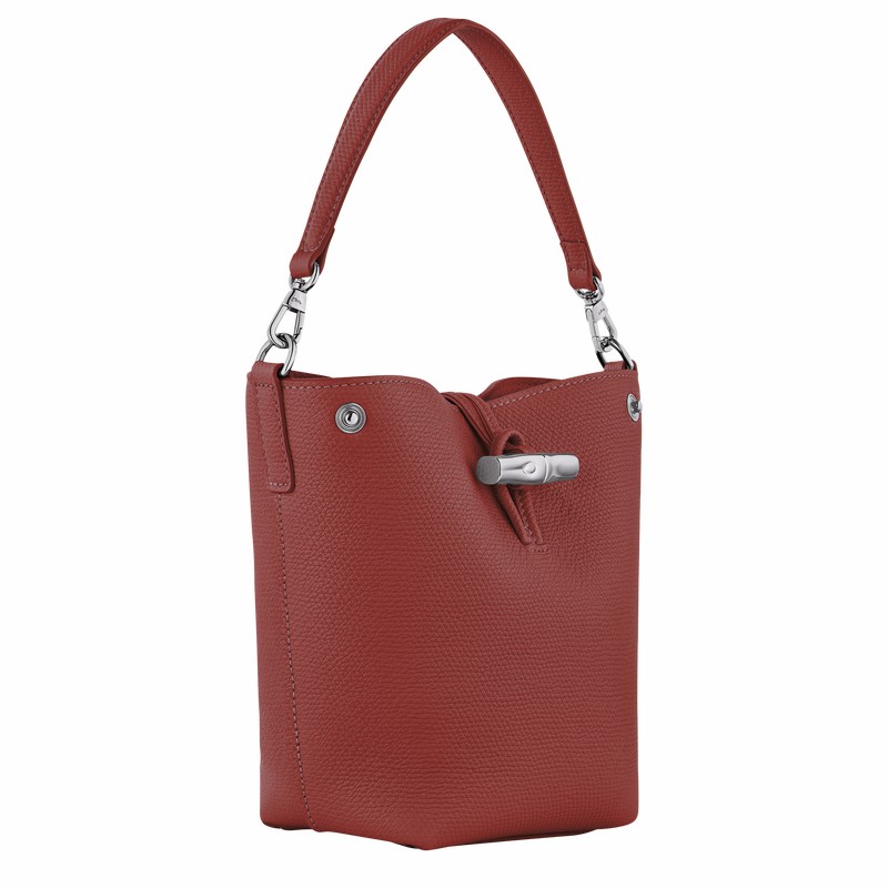 Sacs Seau Longchamp Le Roseau XS Femme Marron Soldes | 10279HFP404