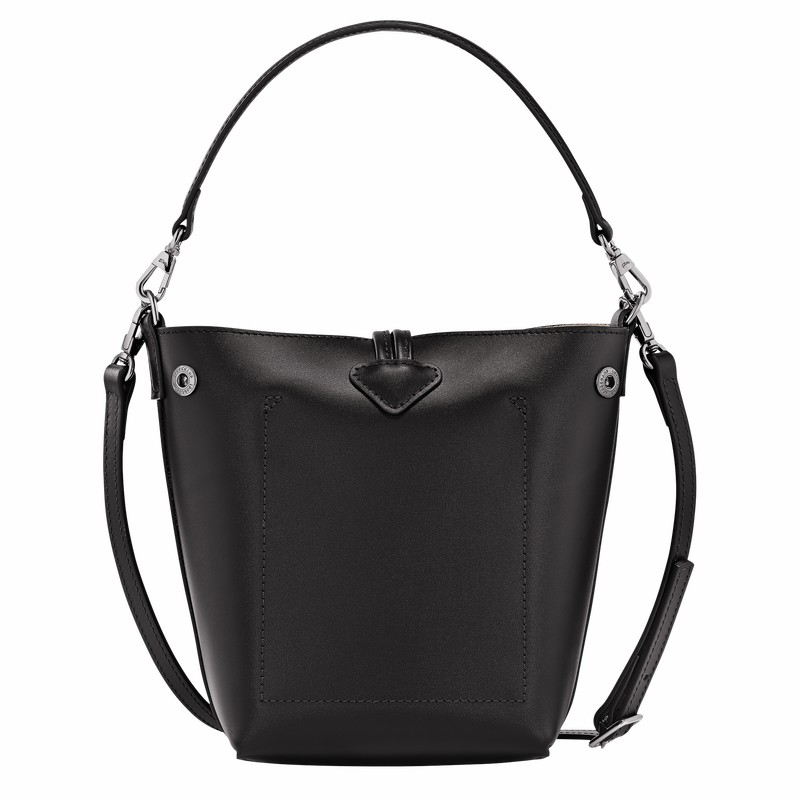 Sacs Seau Longchamp Le Roseau XS Femme Noir Soldes | 10229HCL001