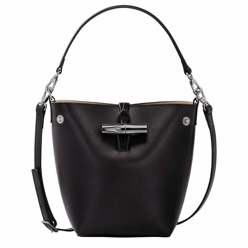 Sacs Seau Longchamp Le Roseau XS Femme Noir Soldes | 10229HCL001