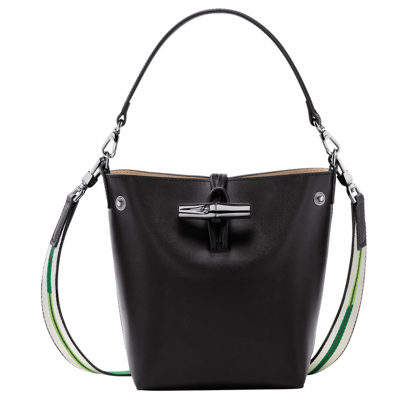 Sacs Seau Longchamp Le Roseau XS Femme Noir Soldes | 10229HCN001