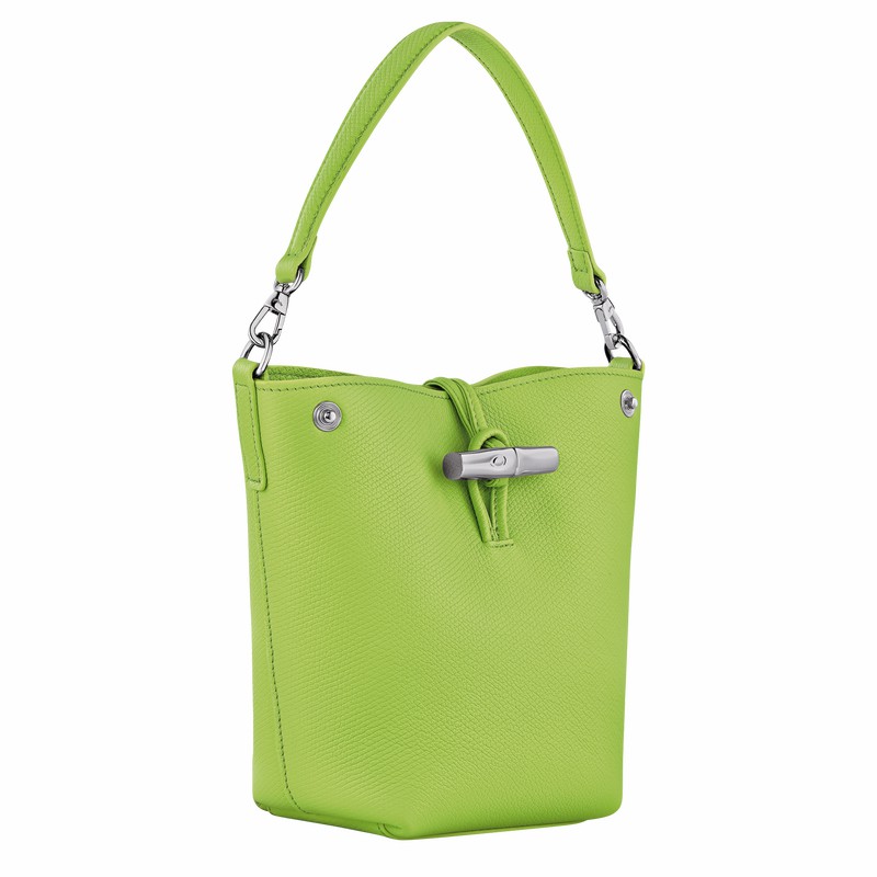 Sacs Seau Longchamp Le Roseau XS Femme Vert Soldes | 10279HFP355