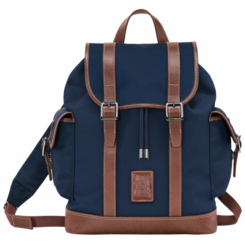 Sacs à Dos Longchamp Boxford Homme Bleu Soldes | 20035080127