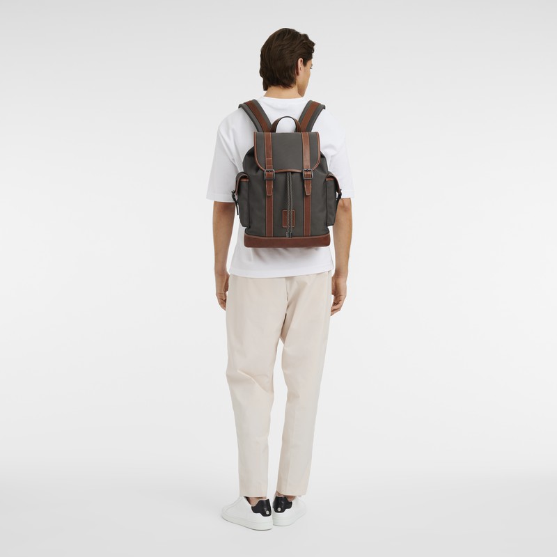 Sacs à Dos Longchamp Boxford Homme Marron Soldes | 20035080042