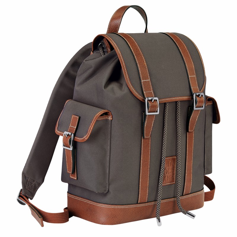 Sacs à Dos Longchamp Boxford Homme Marron Soldes | 20035080042