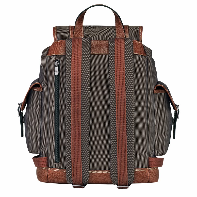 Sacs à Dos Longchamp Boxford Homme Marron Soldes | 20035080042