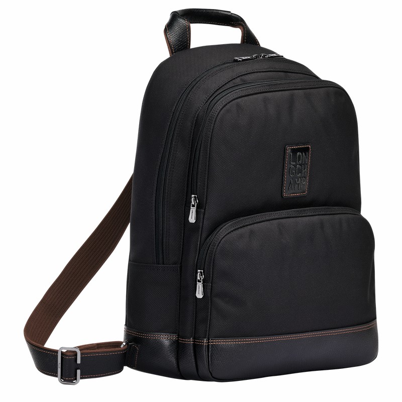 Sacs à Dos Longchamp Boxford Homme Noir Soldes | L1475080001