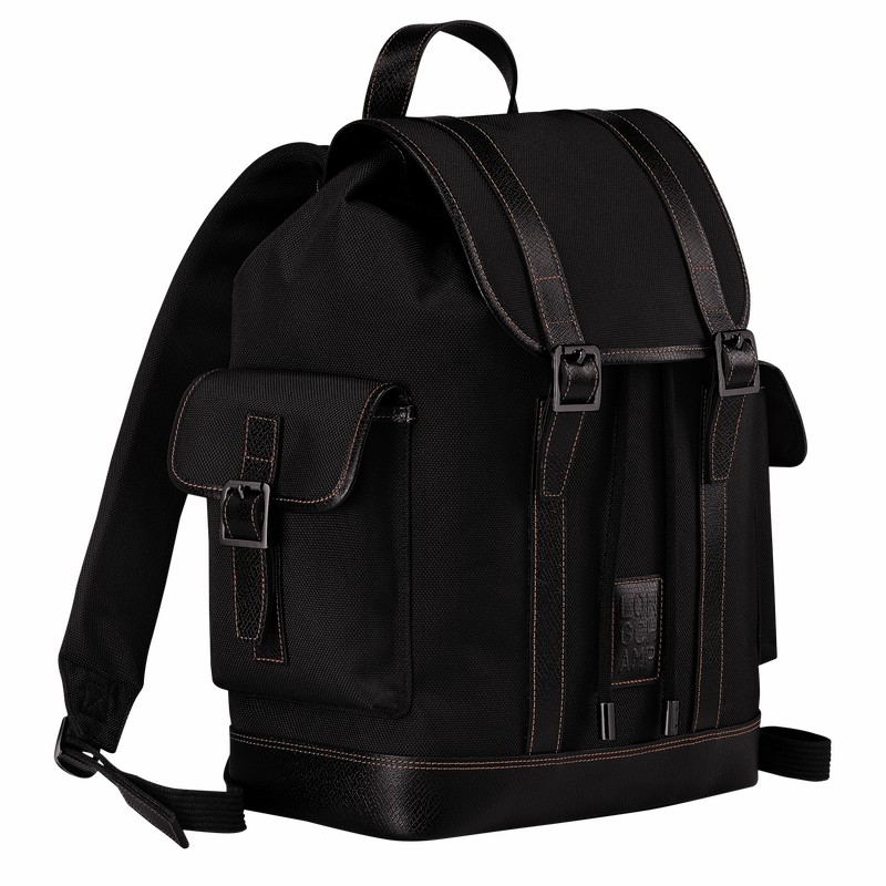 Sacs à Dos Longchamp Boxford Homme Noir Soldes | 20035080001