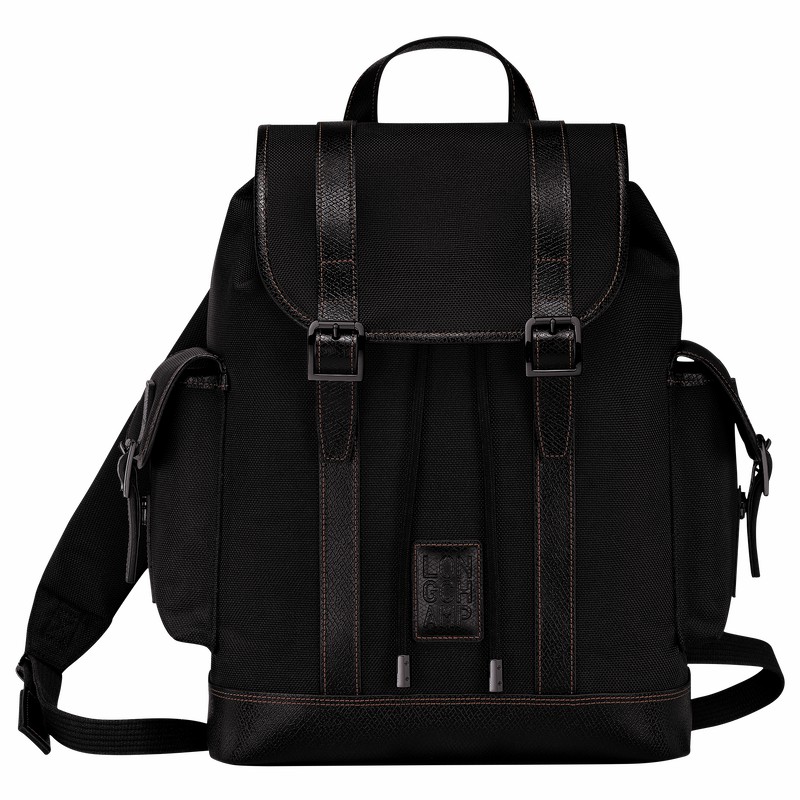 Sacs à Dos Longchamp Boxford Homme Noir Soldes | 20035080001