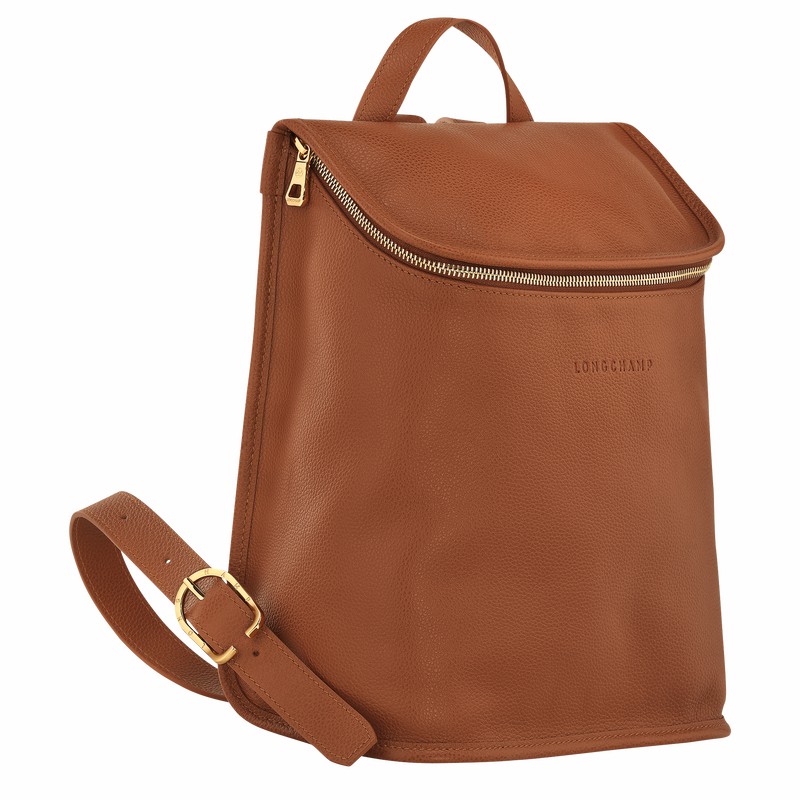 Sacs à Dos Longchamp Le FOULONNÉ Femme Caramel Soldes | 10195021121