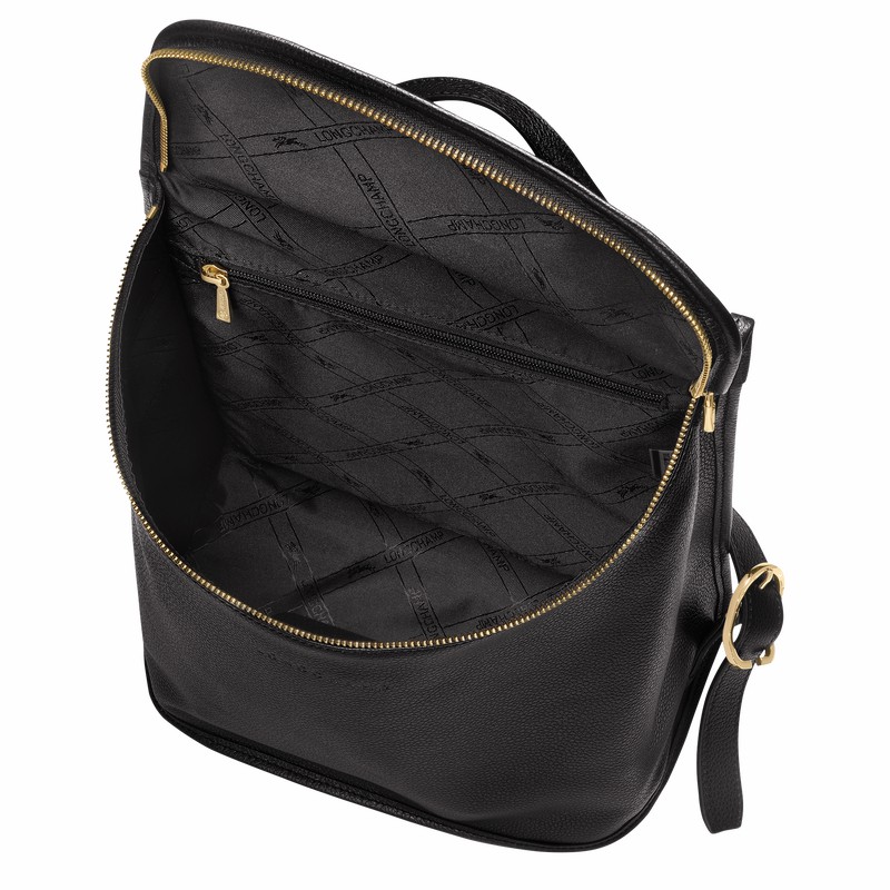 Sacs à Dos Longchamp Le FOULONNÉ Femme Noir Soldes | 10195021001