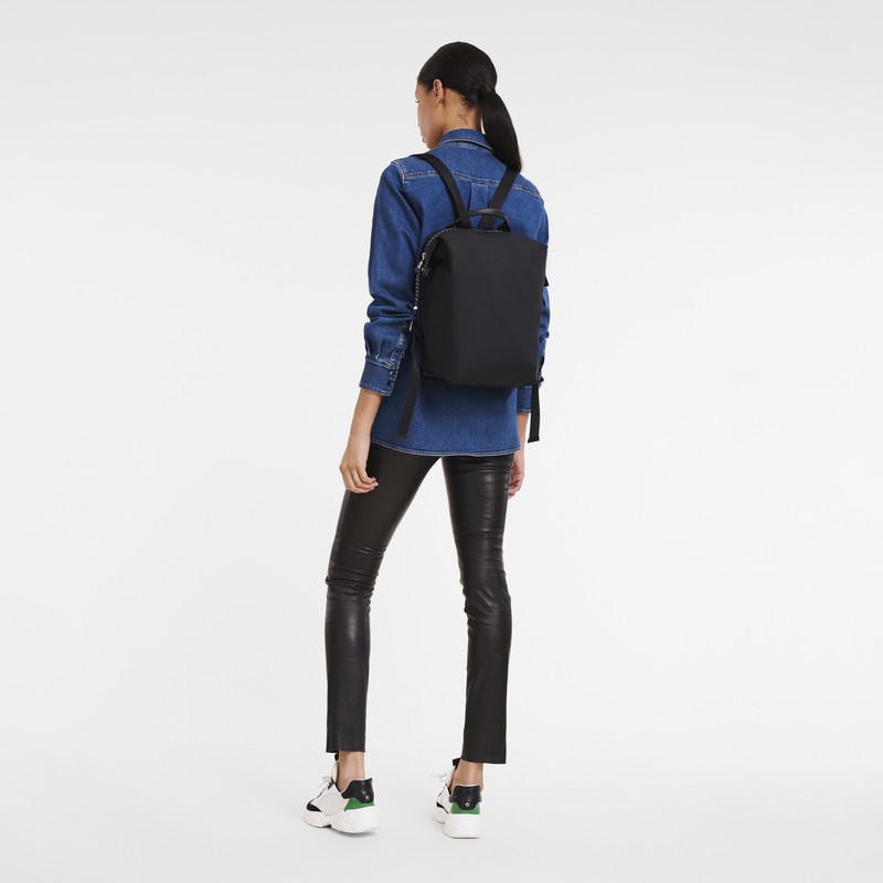 Sacs à Dos Longchamp Le Pliage Energy L Femme Noir Soldes | 10166HSR001