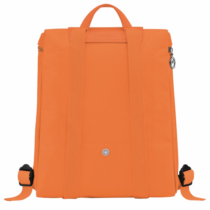 Sacs à Dos Longchamp Le Pliage Green M Femme Orange Soldes | L1699919P54