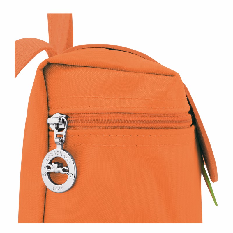 Sacs à Dos Longchamp Le Pliage Green M Femme Orange Soldes | L1699919P54