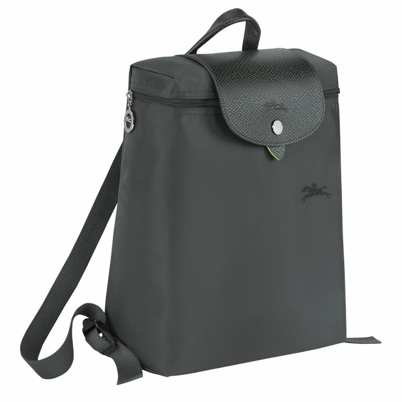 Sacs à Dos Longchamp Le Pliage Green M Femme Grise Foncé Soldes | L1699919P66