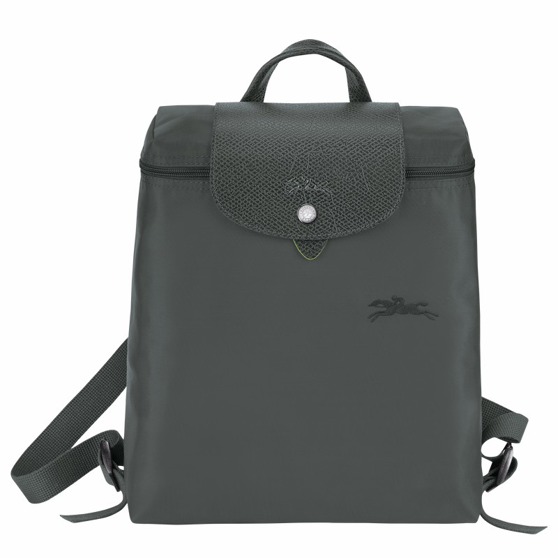 Sacs à Dos Longchamp Le Pliage Green M Femme Grise Foncé Soldes | L1699919P66