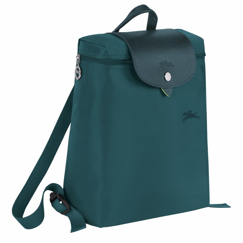 Sacs à Dos Longchamp Le Pliage Green M Femme Paon Soldes | L1699919P89