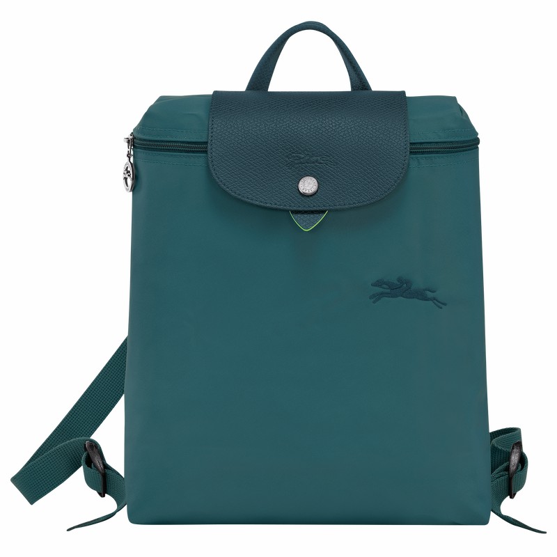 Sacs à Dos Longchamp Le Pliage Green M Femme Paon Soldes | L1699919P89