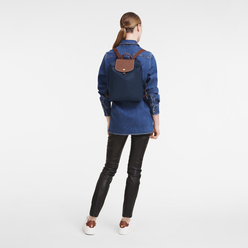 Sacs à Dos Longchamp Le Pliage Original M Femme Bleu Marine Soldes | L1699089P68