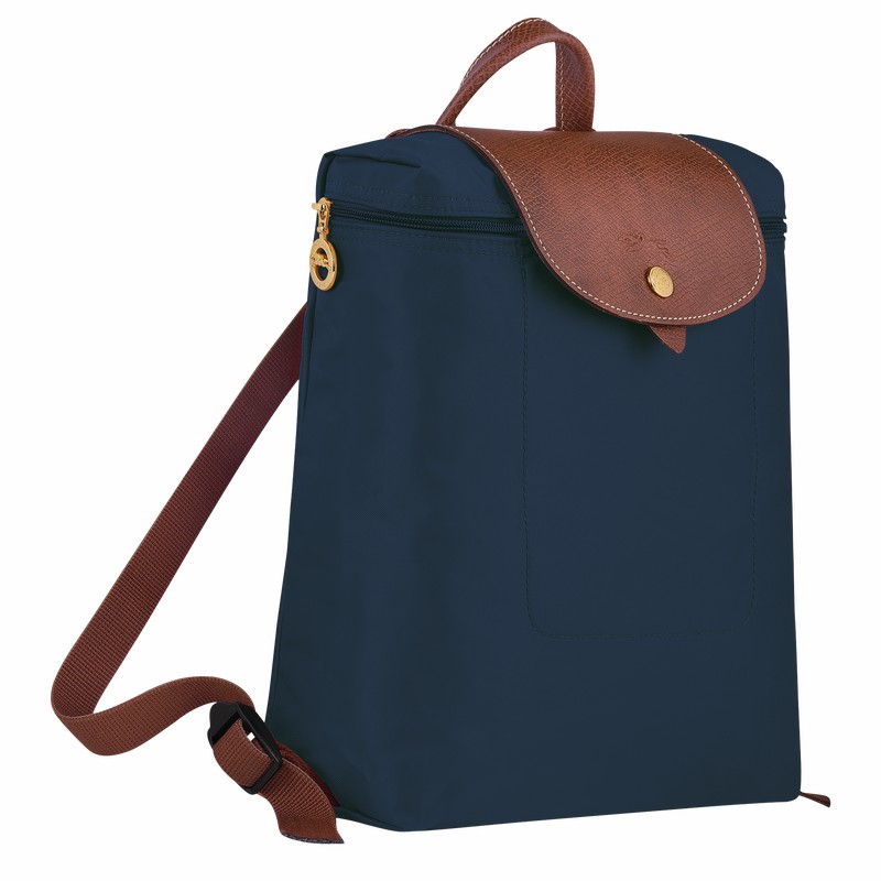 Sacs à Dos Longchamp Le Pliage Original M Femme Bleu Marine Soldes | L1699089P68