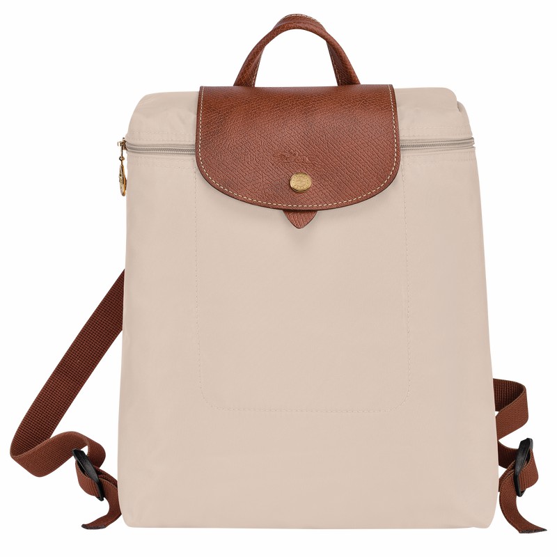 Sacs à Dos Longchamp Le Pliage Original M Femme Blanche Soldes | L1699089P71