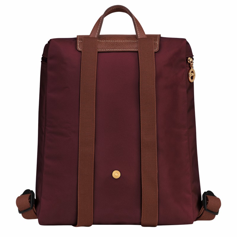 Sacs à Dos Longchamp Le Pliage Original M Homme Bordeaux Soldes | L1699089P87-