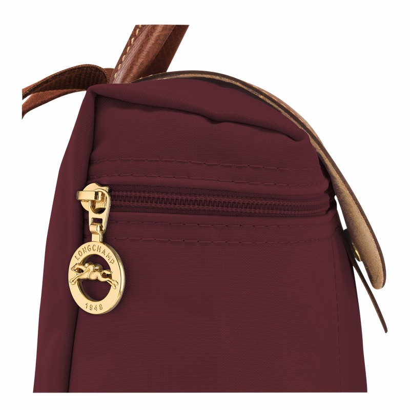 Sacs à Dos Longchamp Le Pliage Original M Homme Bordeaux Soldes | L1699089P87-