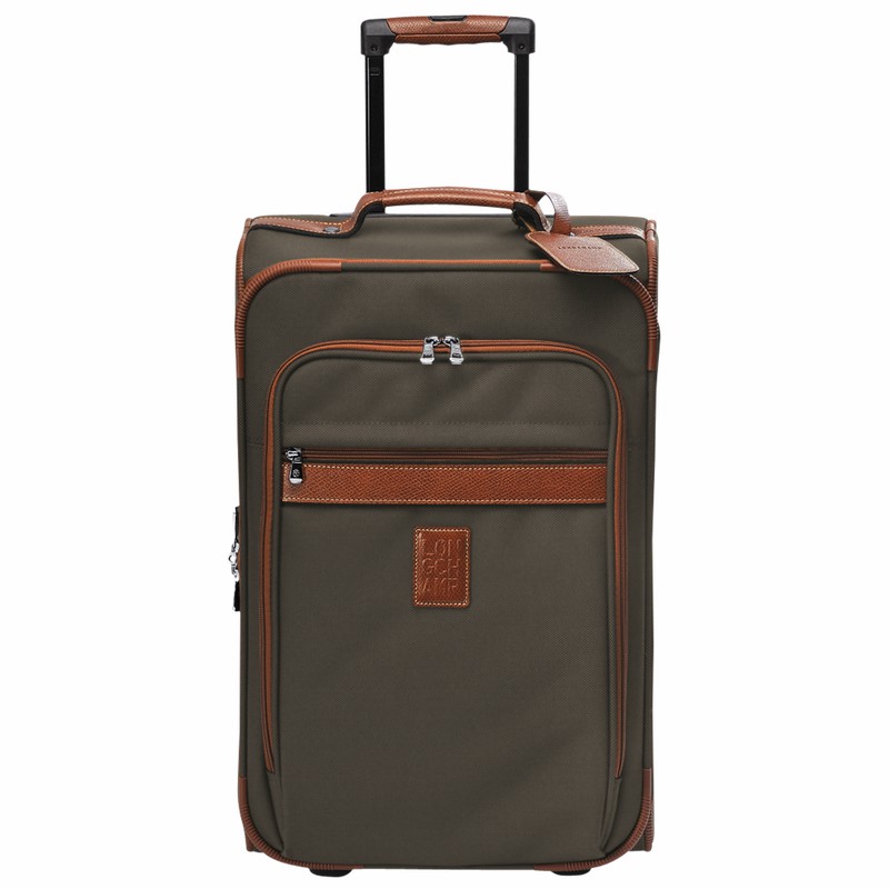 Valises Longchamp Boxford M Homme Marron Soldes | L1429080042-